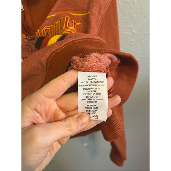 Re/Done Vintage Upcycled Cropped Germany Quarter Zip Size XS/S - Picture 5 of 5